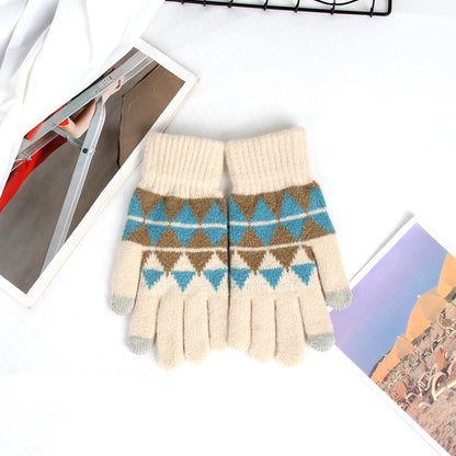 Women's Korean Minority Simple Solid Color Sweet Girly Gloves