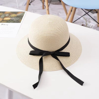 Women's Summer Hat Bow Sun Outdoor Big Brim Straw Hats & Caps