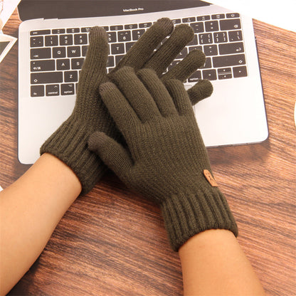 Men's Knitted Knitting Wool Winter Touch Screen Gloves