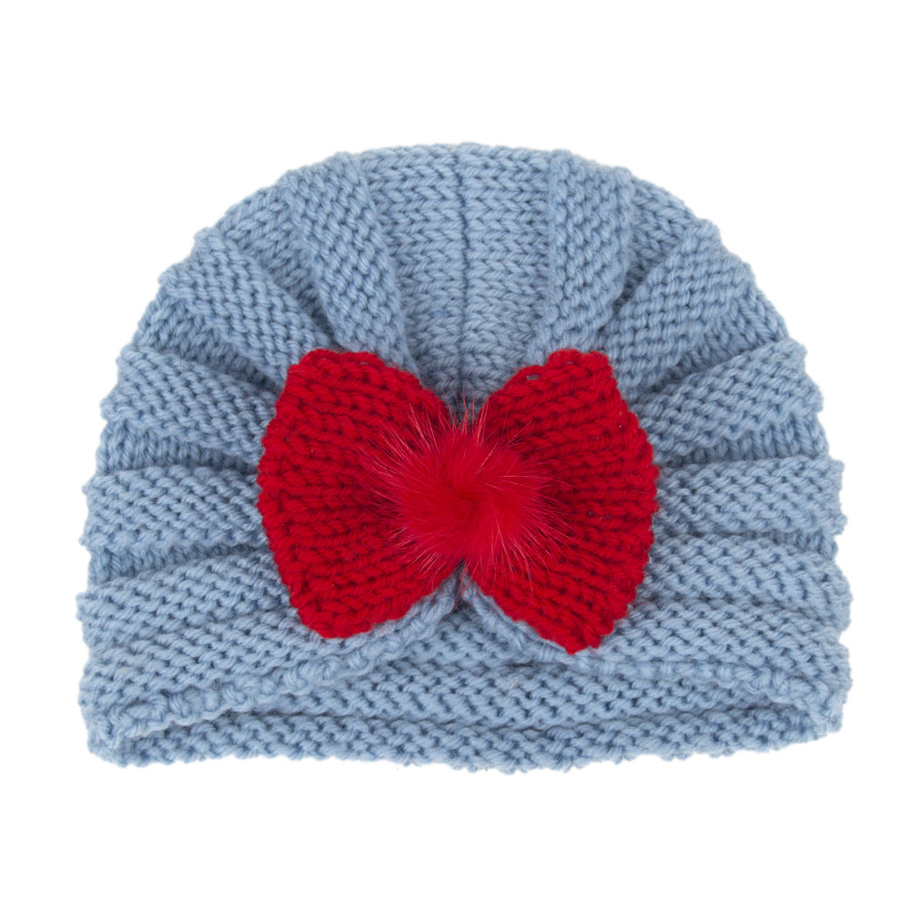 Children's Hat Solid Color Infant Bow Hair Kids' Headwear