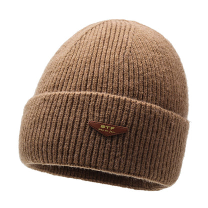 Men's Woolen Winter Mountaineering Fleece-lined Warm Pullover Hats & Caps