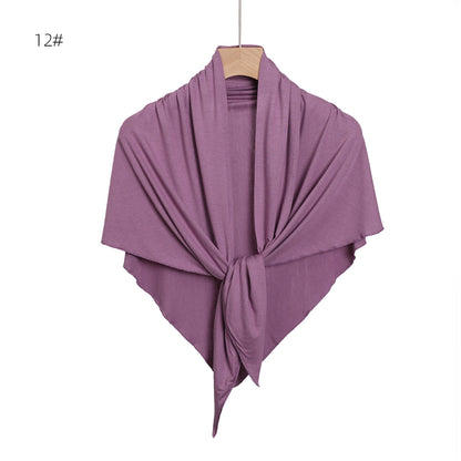 Women's Triangular Binder Elastic Mercerized Cotton Hair Scarfs