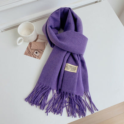 Women's Korean Style Double-sided Long Warm Fashionable Scarfs