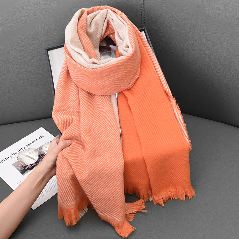 Women's Artificial Cashmere Short Beard Versatile High Scarfs