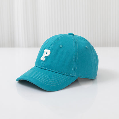 P Letter Sun Protection Hat Thin Kids' Headwear