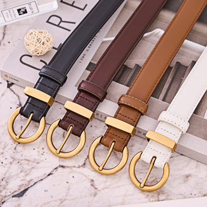 Women's Leather First Layer Cowhide Formal Decoration Belts