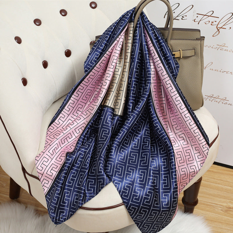 Large Kerchief Printed Female Mother's Outer Scarfs