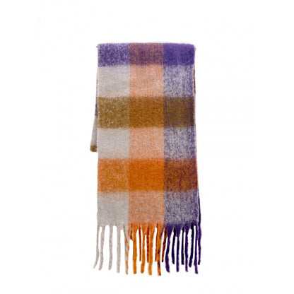 Warm Rainbow Plaid Long Soft Glutinous Scarfs