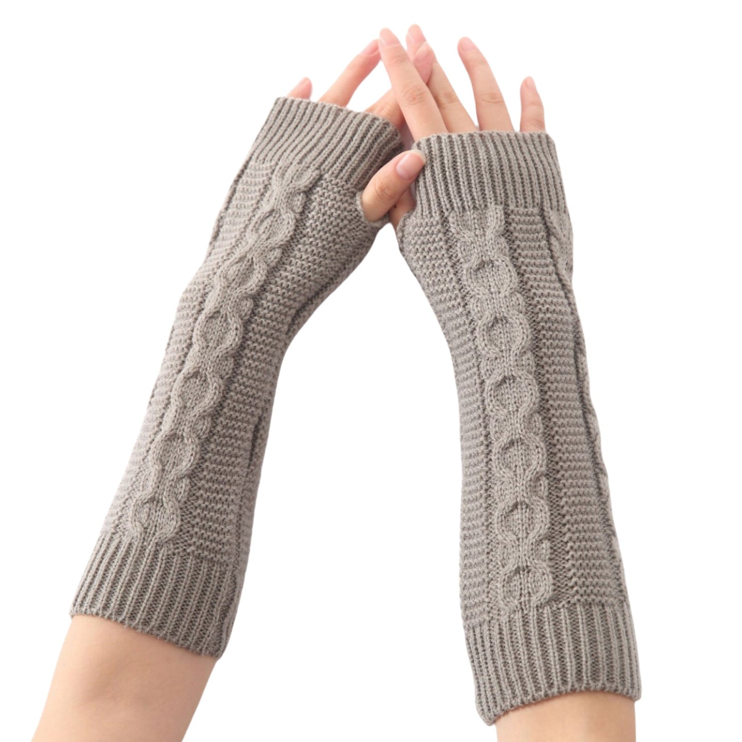 Women's & Men's Pattern Fingerless Half Finger Wool Wristband Oversleeve Gloves