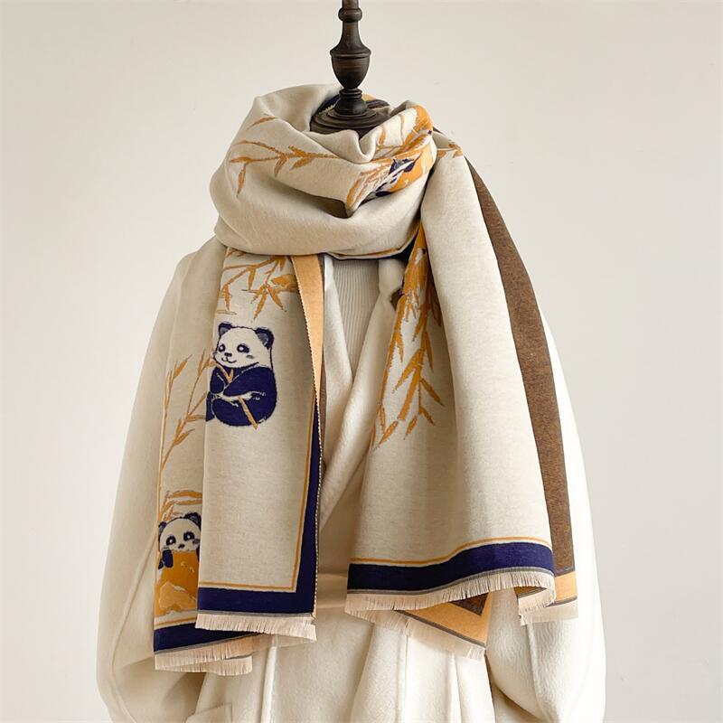 Women's Style Panda Fashion Winter Thick Shawl Scarfs