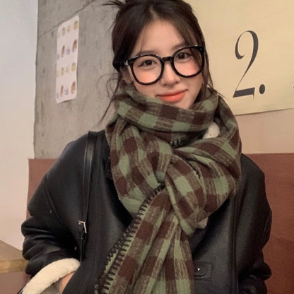 Women's Winter Thickened Korean Style Shawl Warm Scarfs