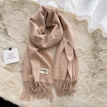 Women's & Men's Trendy Pure Color Thickened Warm Air Scarfs