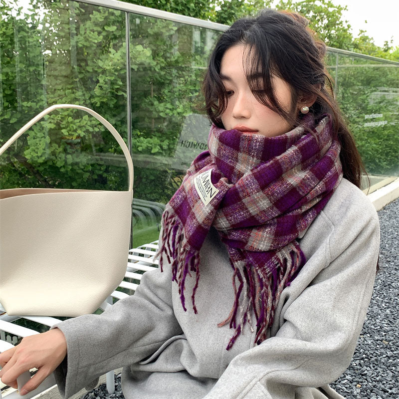 Women's Artificial Cashmere Retro Warm Long Shawl Scarfs