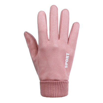 Women's & Men's Warm Suede Adult Fleece-lined Thickened Riding Sports Gloves