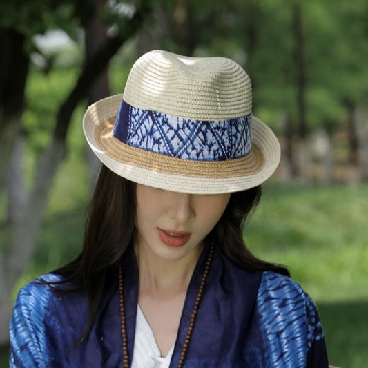 Women's Ethnic Style Big Brim Straw Hat Sun Protection Hats & Caps