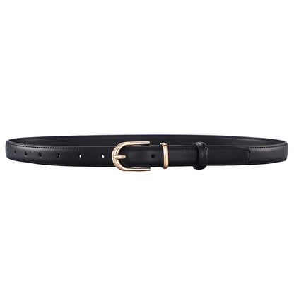 Women's Alloy Pin Buckle Cowhide High-grade Simple Belts