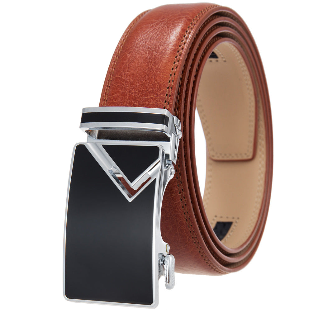 Men's Abrasive Buckle Leather Automatic Fashion Belts