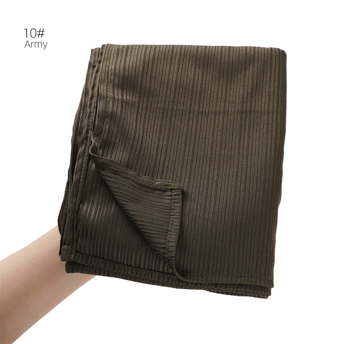 Women's Knitted Pure Color Soft Striped Bag Scarfs