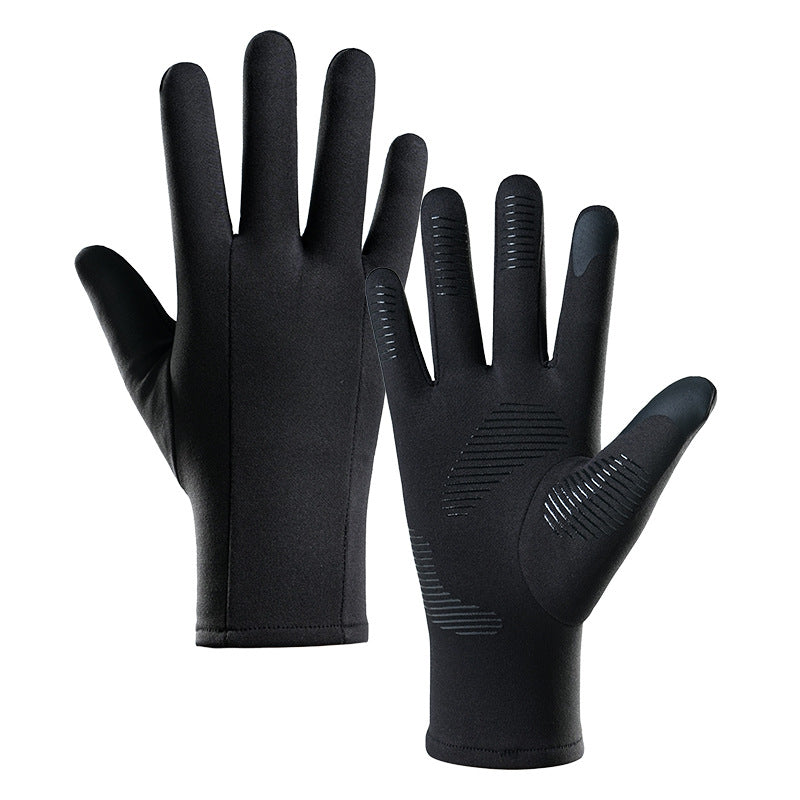 Men's Winter Ski Liner Outdoor Fleece-lined Lining Thermal Windproof Gloves