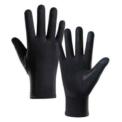 Men's Winter Ski Liner Outdoor Fleece-lined Lining Thermal Windproof Gloves