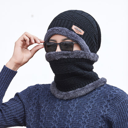 Women's & Men's Knitted Hat Fleece-lined Warm Integrated With Thick Hats & Caps