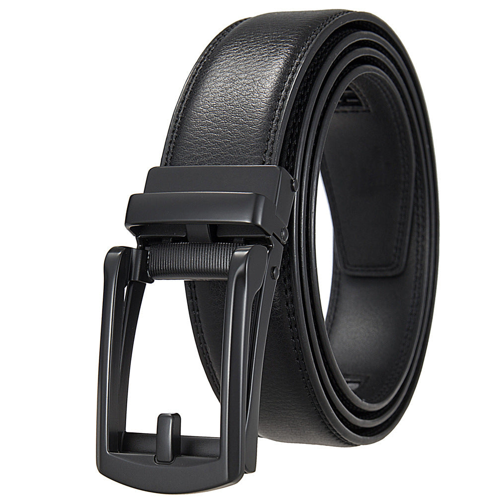 Men's Fashion Leather Automatic Buckle Cowhide Belts