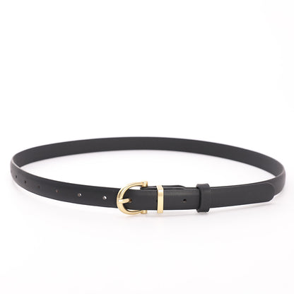 Women's Edge Thin Simple Small Retro Gold Belts