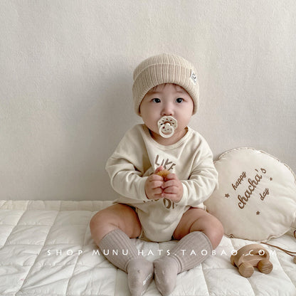 Women's & Men's Warm Sleeve Cute Infant Woolen Korean Kids' Headwear