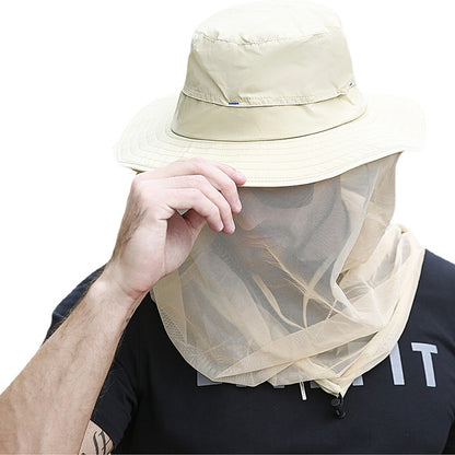 Women's & Men's Waterproof Bucket Hat Mask Mesh Sunshade Sun Hats & Caps