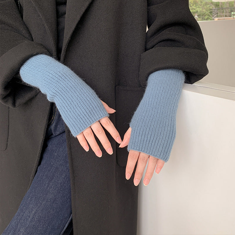 Wool Keep Warm Open Writing Touch Screen Gloves