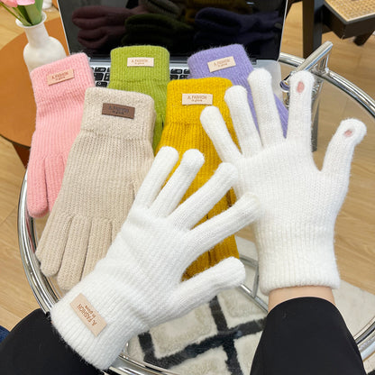 Women's Korean Knitted Thermal Winter Cold Protection Gloves