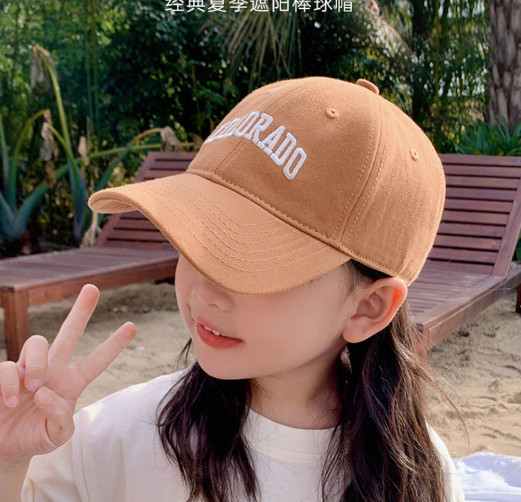 Children's Summer Letters Thin Breathable Sun Protection Sunshade Kids' Headwear