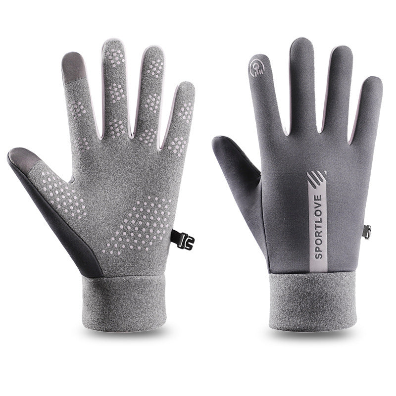 Women's & Men's Wind Cold Fleece-lined Warm Touch Screen Cycling Gloves