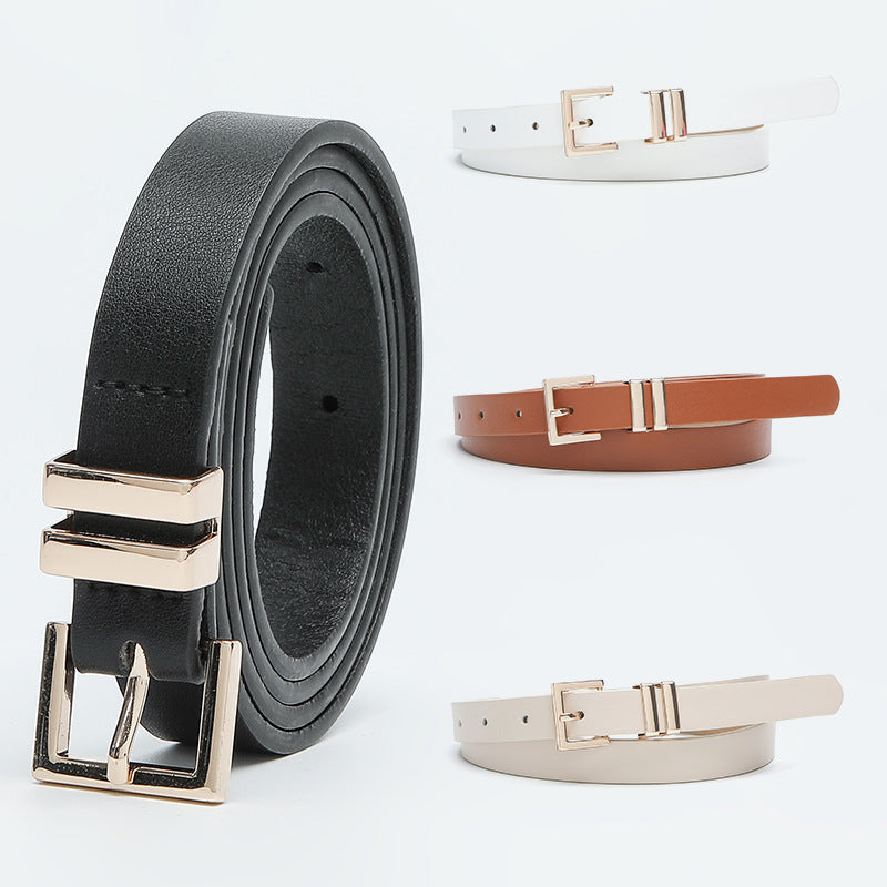 Women's Alloy Buckle Simple Dress Thin High-grade Belts