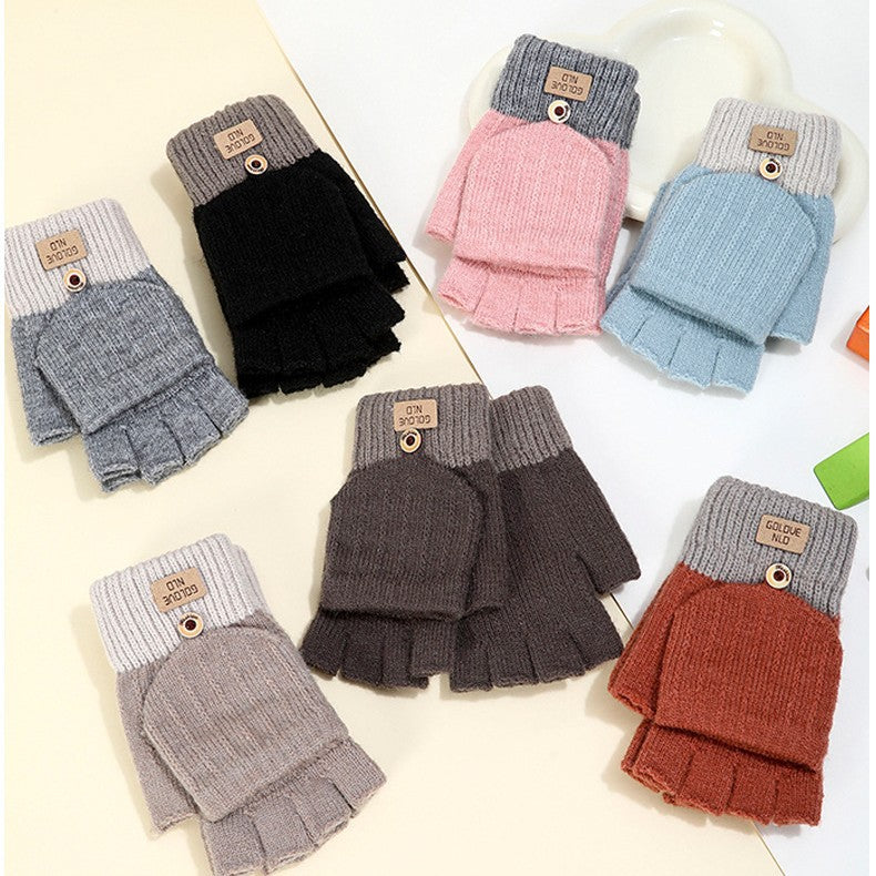 Women's Alpaca Winter Korean Fleece-lined Warm Touch Screen Cold Gloves