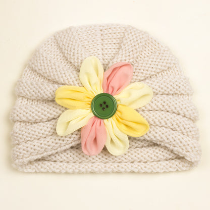 Cool Autumn Wool Flower Hat Sleeve Kids' Headwear