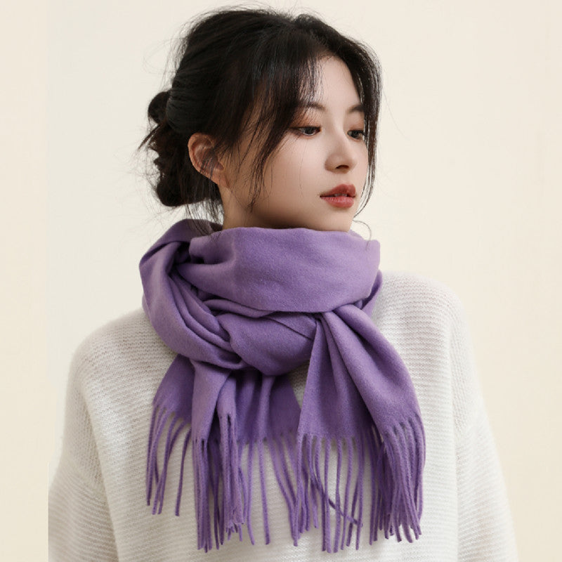 Women's Style Versatile Winter Thickened Business Wool Scarfs