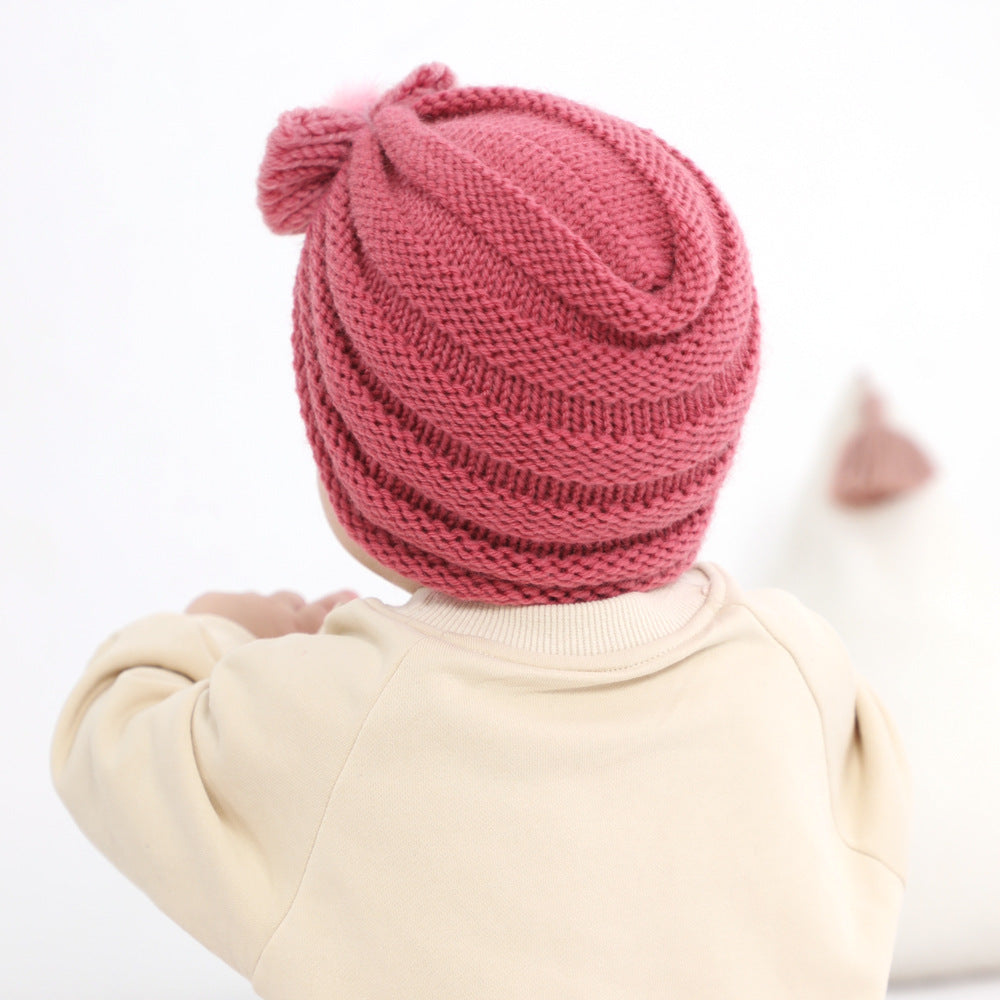 Children's Hat Solid Color Infant Bow Hair Kids' Headwear