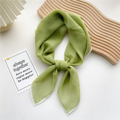 Women's Square Towel Silk Spring Fashionable With Shirt Scarfs