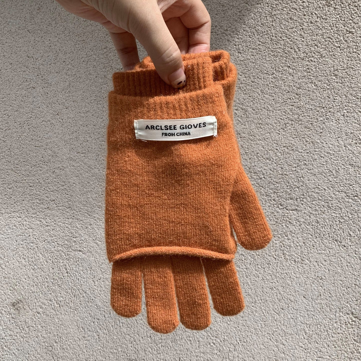 Women's Knitted Twin Thickened Winter Riding Wool Gloves