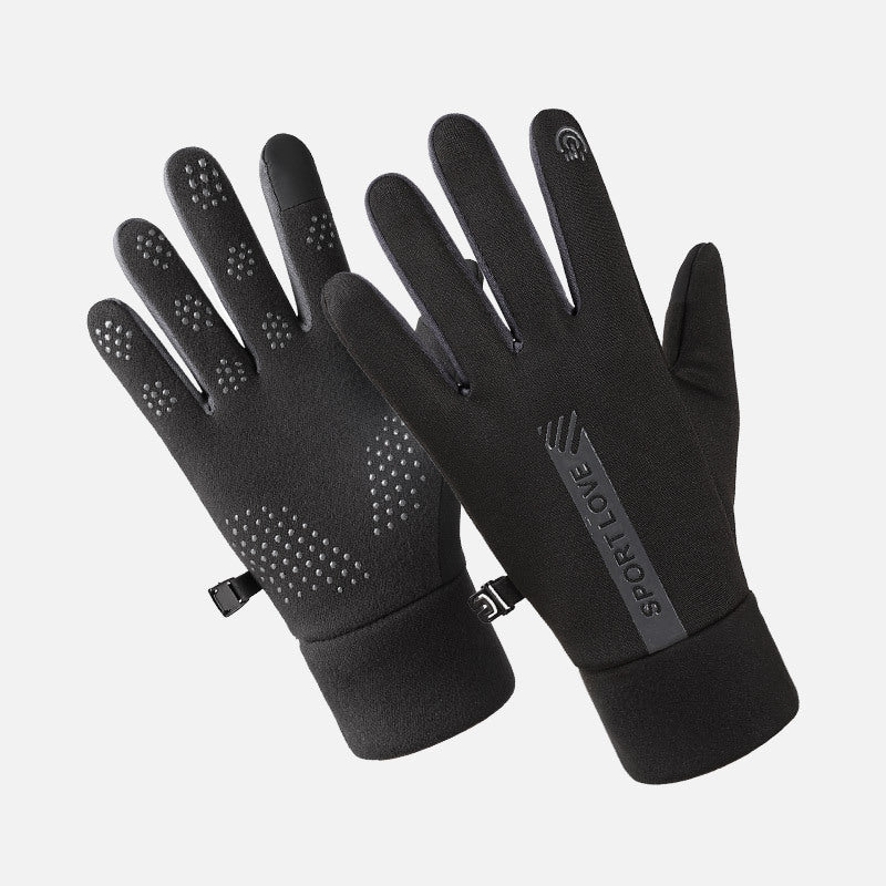 Women's & Men's Winter Fleece-lined Thermal Windproof Touch Screen Outdoor Cycling Gloves