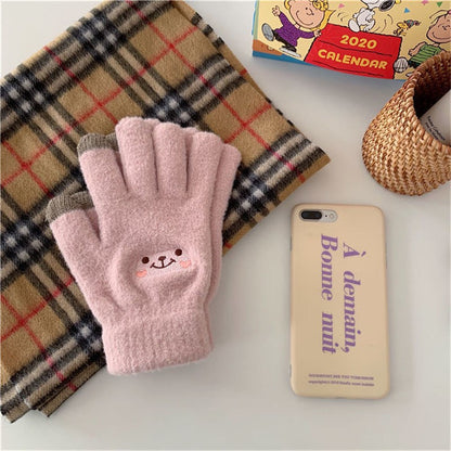 Women's Winter Warm For Cute Fleece-lined Thickened Riding Gloves