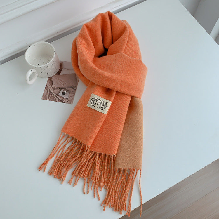 Women's Korean Style Double-sided Long Warm Fashionable Scarfs