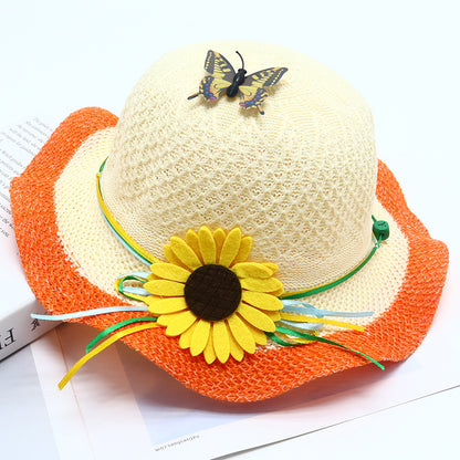 Children's Straw Summer Fisherman Boy Sun Protection The Kids' Headwear