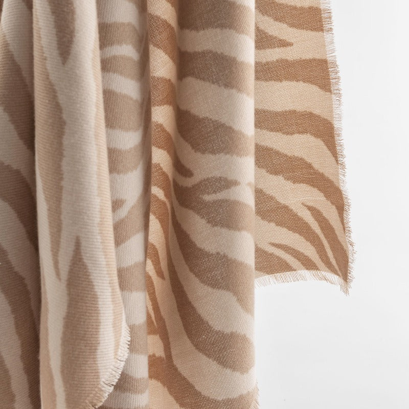 Women's Thickened Zebra Pattern Artificial Cashmere Warm Scarfs