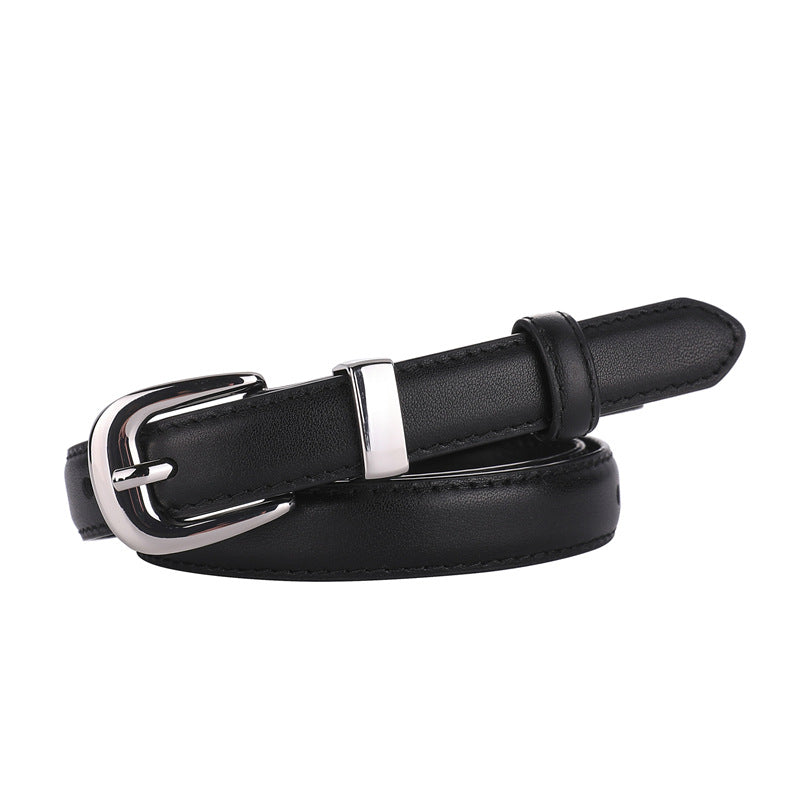 Women's Pin Buckle Cowhide Casual Genuine Leather Belts