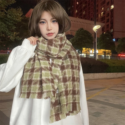 Women's Classic Plaid Casual Warm British Shawl Scarfs