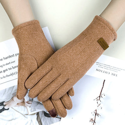 Women's & Men's Fashion Outdoor Riding Fleece-lined Thickened Cold Gloves