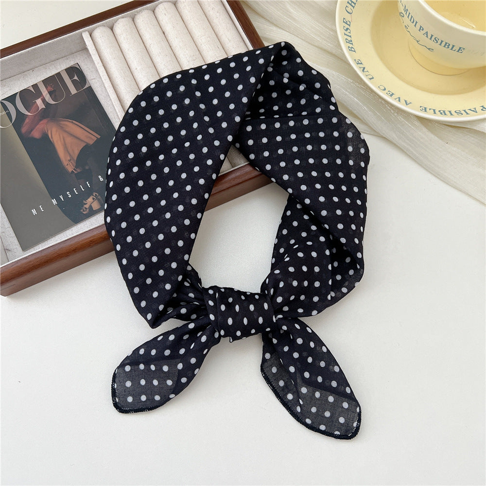 Small Square Towel Silk Female Autumn Summer Bandana Headband Scarfs