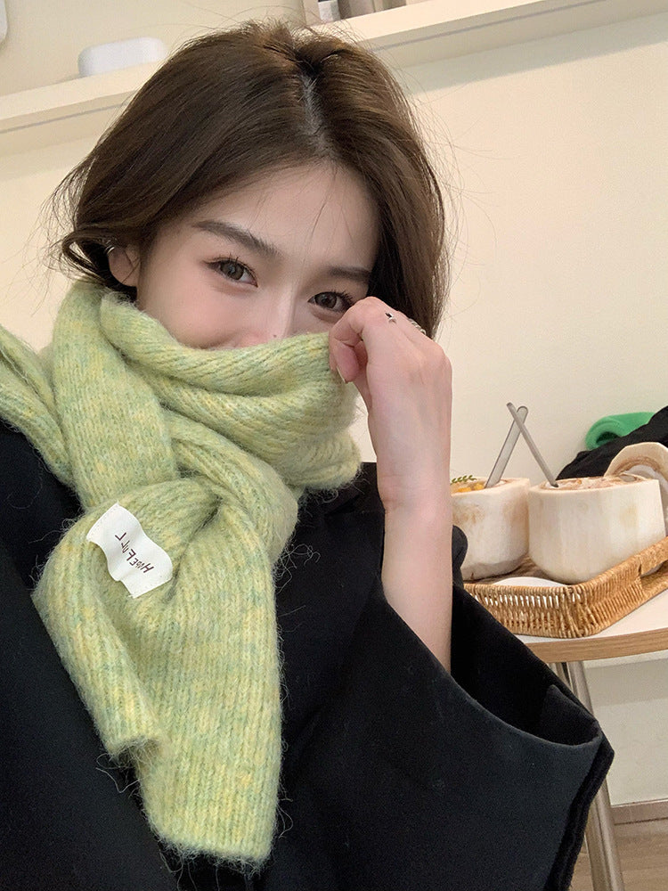 Flower Female Winter Soft Glutinous Wool Scarfs